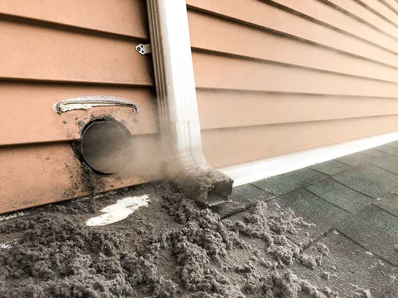 Stock Photo- Lint Collected from Dryer Vent- Ashbusters Charleston Lint Collected from Dryer Vent